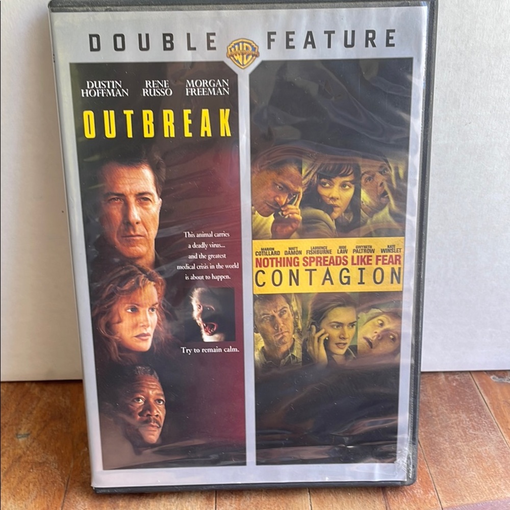 Warner Bros. Double Feature DVD: Outbreak & Contagion - Black and Yellow